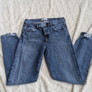 Agolde Toni Mid-rise Distressed Straight Leg Jeans Size 27